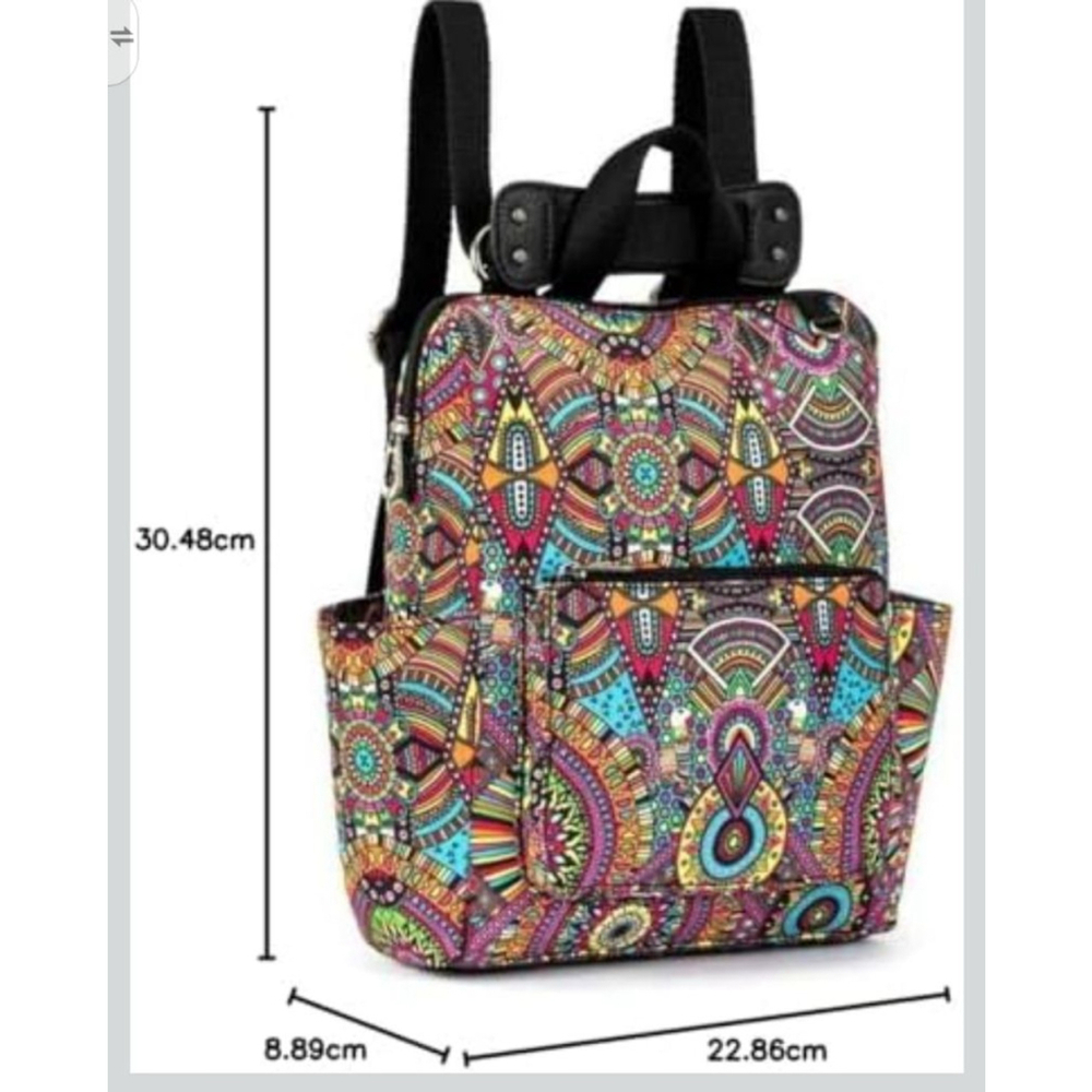 Sakroots Lola Convertible Backpack in Rainbow Wanderlust Print - Picture 2 of 7